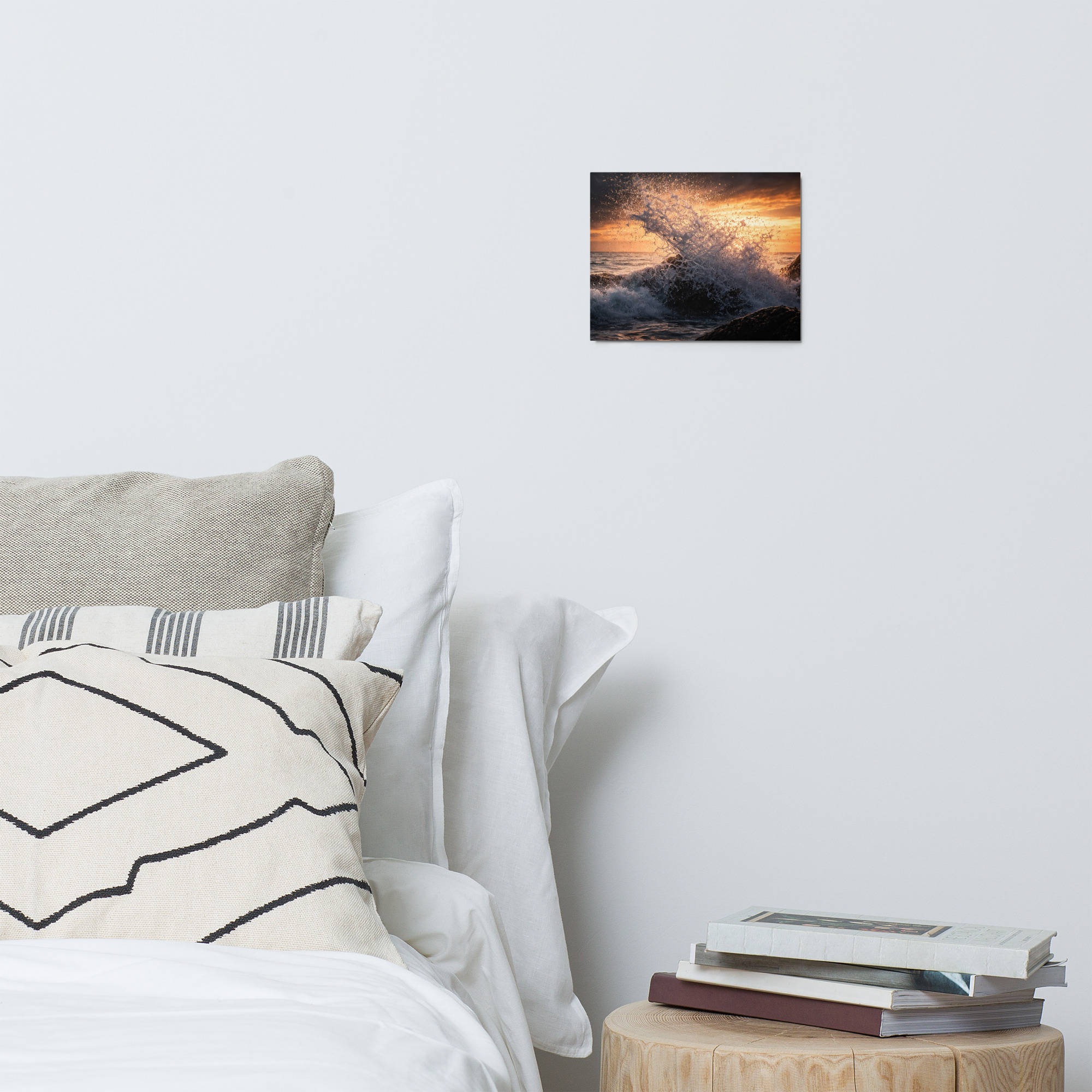 Evening Wave – Glossy Metal Print | Coastal Ocean Photography - Image 2